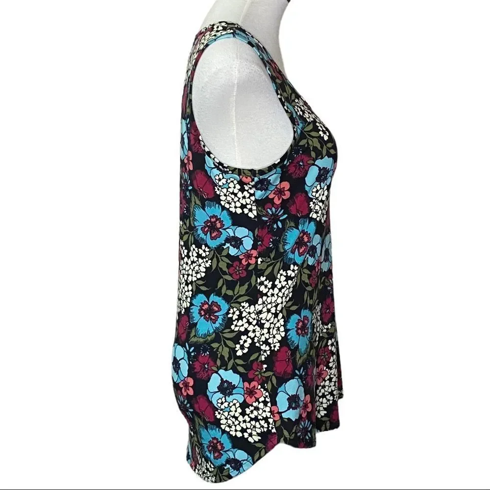 LuLaRoe Classic Tank Top Shirt Sleeveless Floral Size Large NEW - Picture 4 of 6